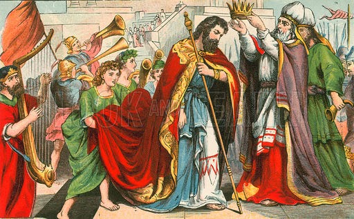 David crowned king
(http://www.otherfood-devos.com/2017/12/a-promise-keeping-god.html)
