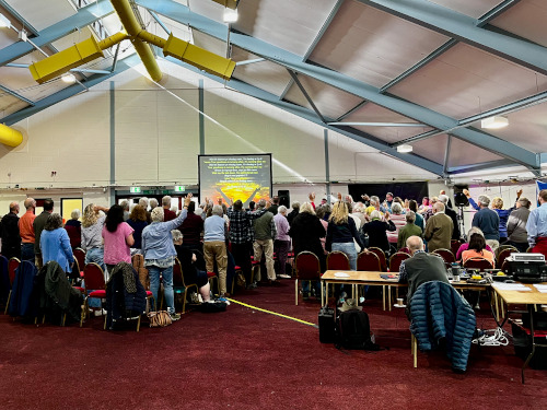 The
meeting hall at RWAS showgrounds