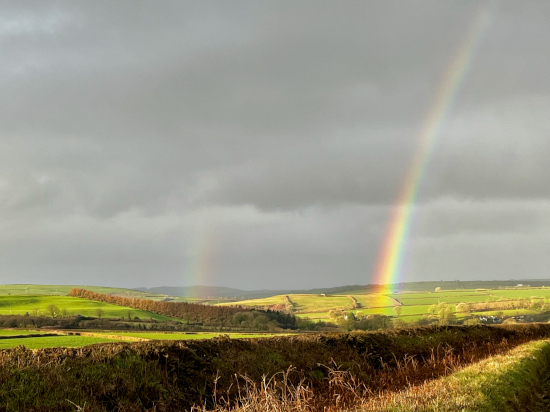 Rainbow en route to Welsh Prayer Breakfast, Mar 2024